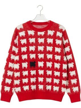 Cozy Black Sheep Sweater for Christmas, Soft Knit Holiday Pullover, Chic Style